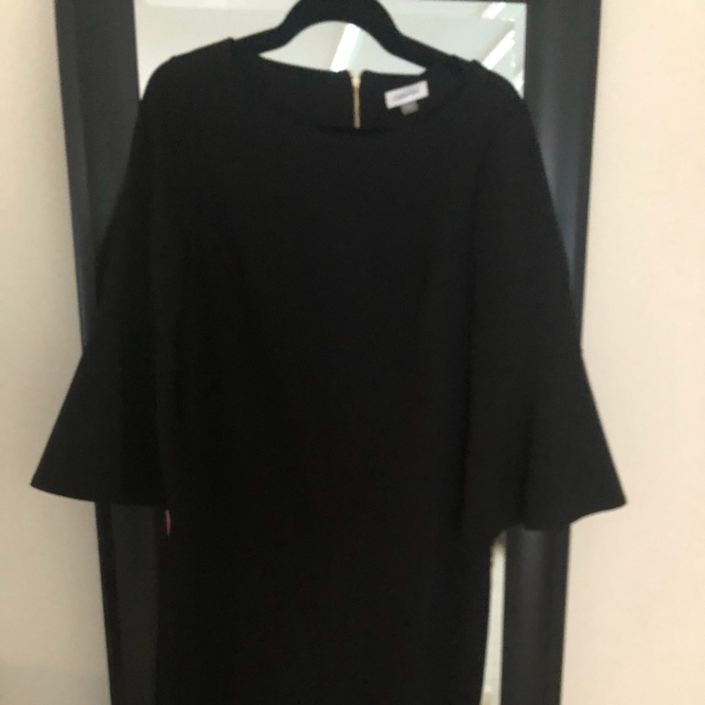 Calvin Klein Black Midi Dress with Zipper